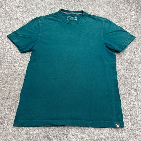 Eddie Bauer Legend Wash Slim Fit Basic T-Shirt Mens Small Teal Green Crew Tee - Picture 1 of 12
